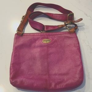 FOSSIL LEATHER CROSSBODY BAG